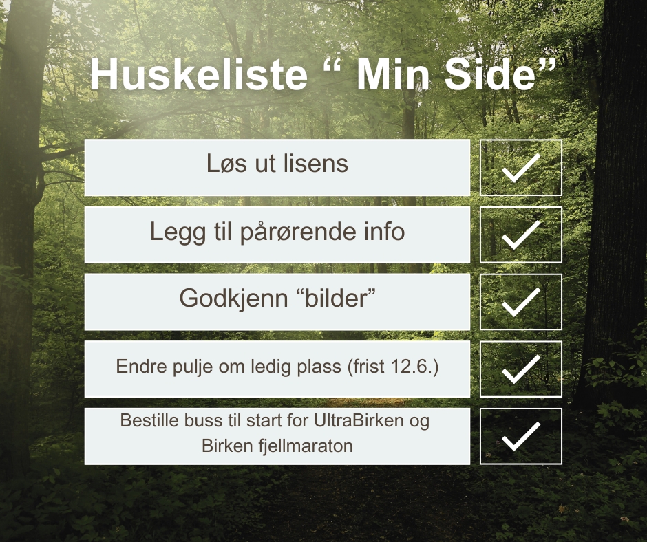 Huskeliste “ Min Side” (1)